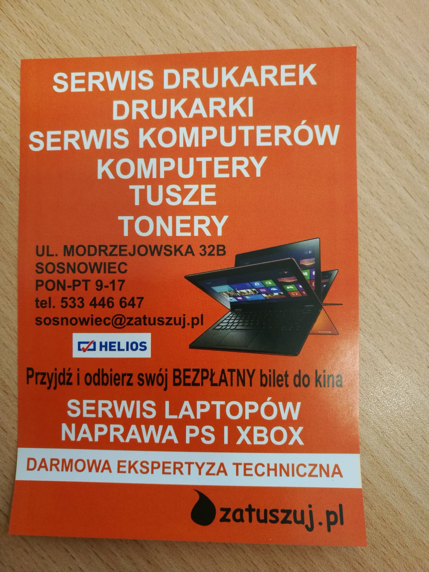 Serwis drukarek, serwis komputerów, serwis laptopów, naprawa PS i Xbox Sosnowiec